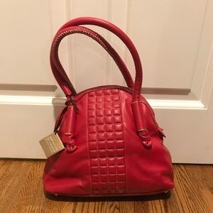 Badgley Mischka American Glamour Red Leather Handbag